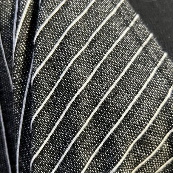 LulaRoe cardigan knit gray white striped ribbed Large no offers given or given - Picture 4 of 7